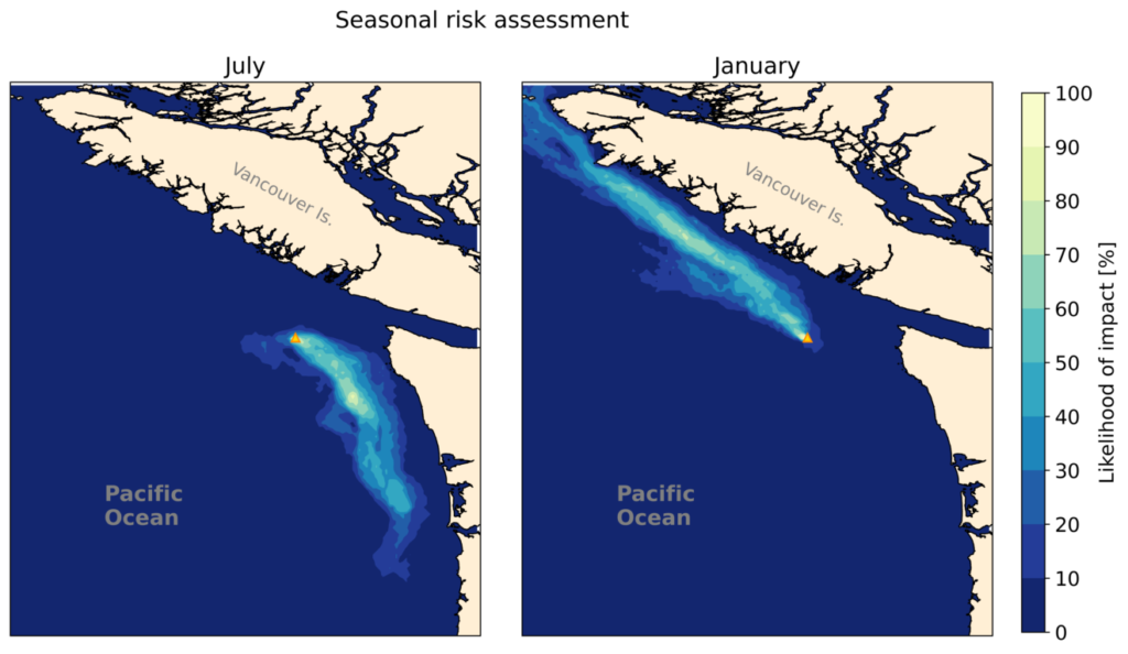 Likelihood of impacts from the Coast Trader sunken vessel.