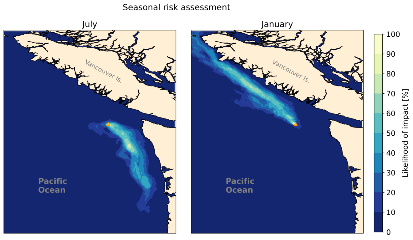 Likelihood of impacts from the Coast Trader sunken vessel.